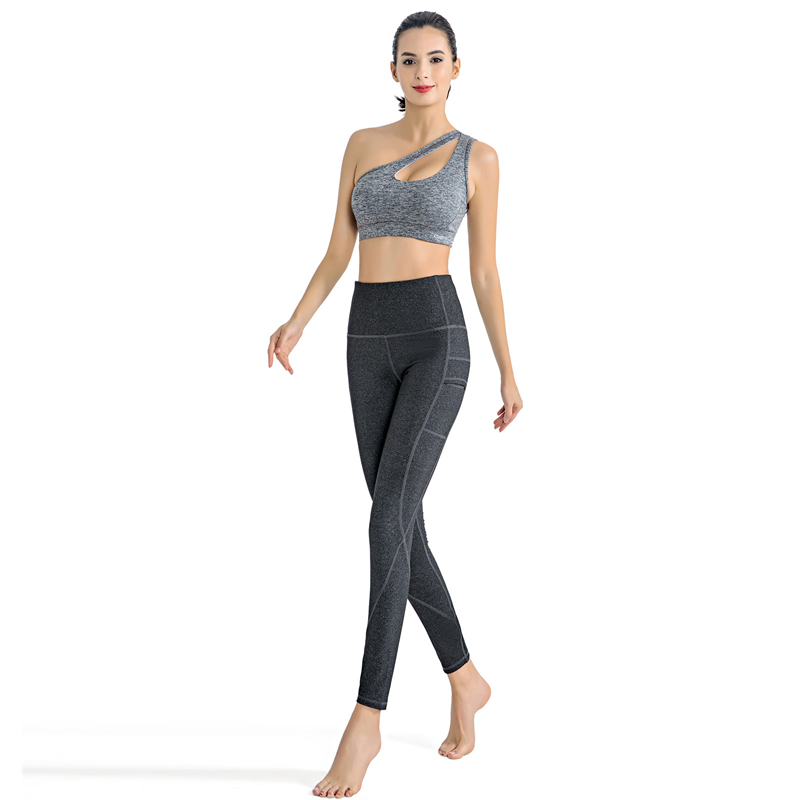 FDMF010- Out Pocket High Wait Yoga Pants, Tummy Control