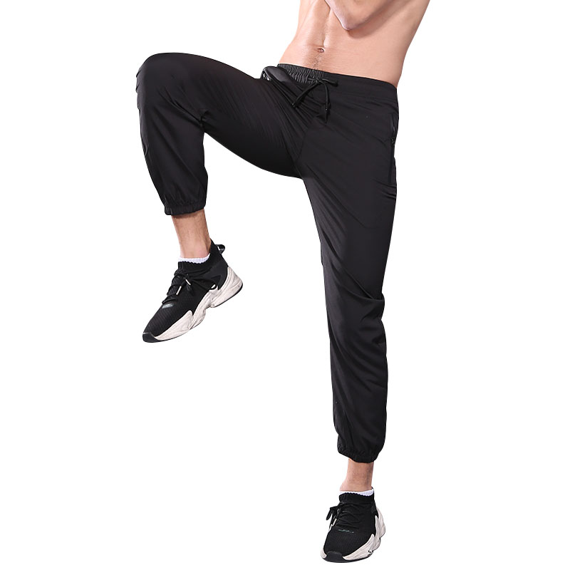PDMM023- Män\\\\\\ lättviktare Joggers Pants Zipper Pockets Gym Workout Sweattpants